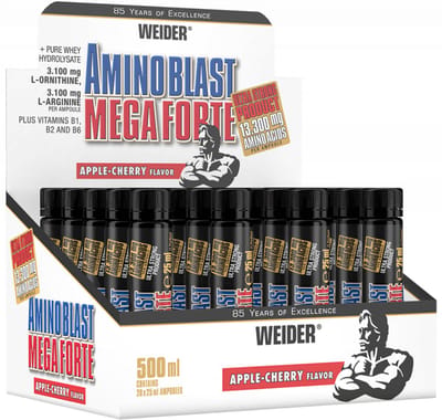 Weider Amino Blast Mega Forte (20x25ml) Apple-Cherry - Aminozuren - Aminozuur-Mix