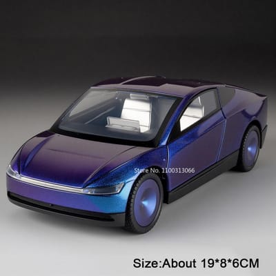 1:Modèle Réduit de Robotaxi Échelle 1/24 Modèle Y Voitures Modèles Miniatures Jouets Alliage Moulé sous Pression Tirer en Arrière Amortisseur Portes Ouvertes Véhicules Éducatifs