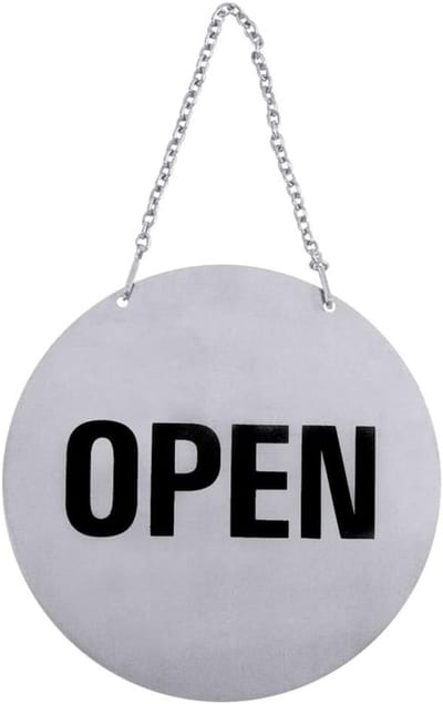 RVS Deurhanger Open Gesloten - Dubbelzijdige Deurbordje met Ketting voor Diverse Ruimtes