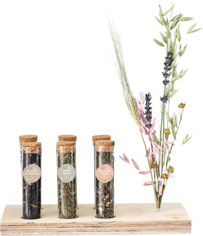 Het Theeplankje Iets te Vieren - theeplank, thee proeverij pakket, thee cadeau, thee pakket, thee geschenk, verjaardag cadeau, cadeau set, gift set, brievenbus cadeau