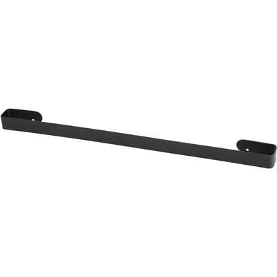 Porte-serviettes en acier inoxydable à tige unique, porte-serviettes et chaussons pour toilettes, salle de bain, hôtel black