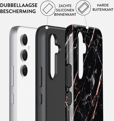 Burga Tough Case Samsung Galaxy A55 5G - Rose - Goud Marble
