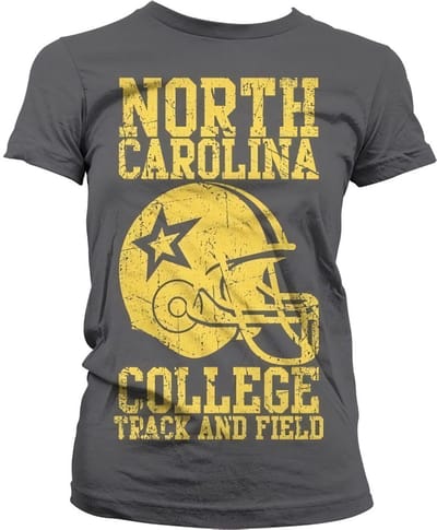 Hybris North Carolina College Girly T-shirt voor dames, donkergrijs