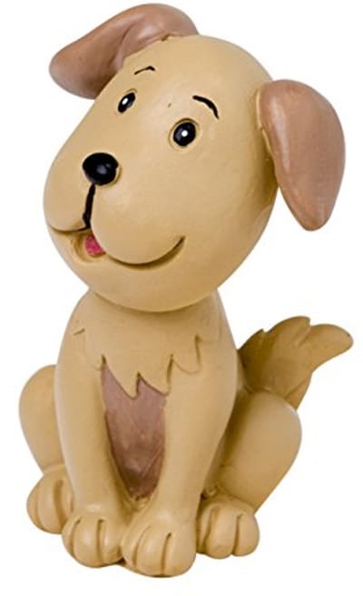 Taartfiguur Bruidspaar met Hond - Polyhars, 4 x 4 x 7 cm
