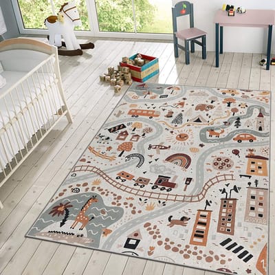 Vloerkleed Kinderkamer - Speelkleed Baby - Speelmat - Speeltapijt - Tapijt voor Kinderkamer - 120*180 cm - Anti Slip - Machinewasbaar