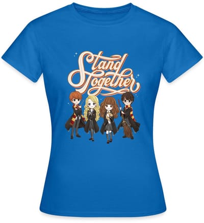 Harry Potter Geanimeerde Personages Stand Together T-Shirt Dames