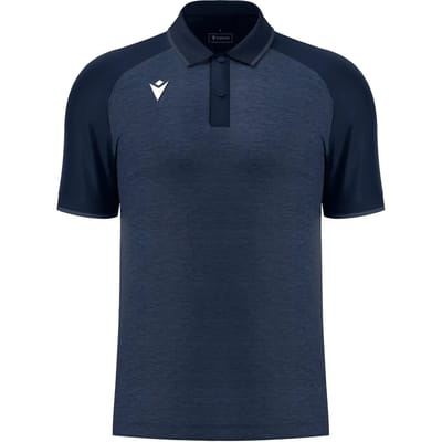 Macron Glory Aulos Polo Heren - Marine / Marine Gemeleerd | Maat: 3XL