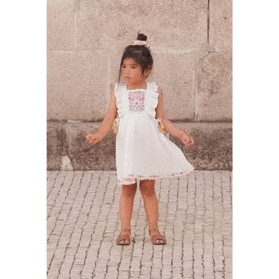 Louise Misha Dress Huguette White Size: 12Y | Dresses Outlet | Unisex | Wit