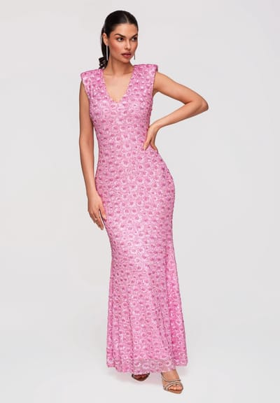 LARICA Jurk - Slim Fit - Mouwloos - Geen Sluiting Roze S