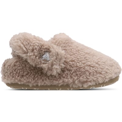 Crocs Classic Cozzzy Slipper Toddler Mushroom - Pantoffels Grijs/Beige Kinderen