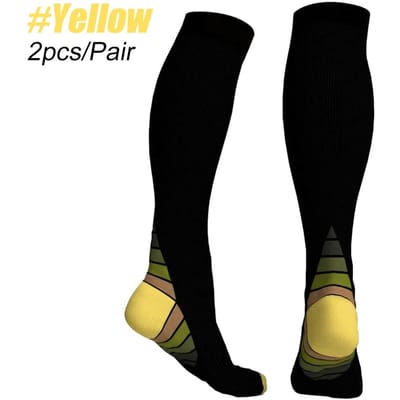 1 paar compressiekousen 20-30 mmHg voor mannen en vrouwen Beste compressiekousen voor de hele dag, betere bloedstroom L-XL black