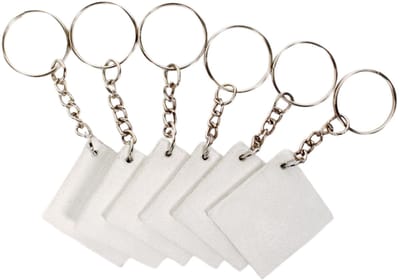 Little Birdie Crafts sleutelhanger canvas knutselset 3,8 cm 6 stuks.