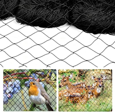 SnelShoppen - 10 x 10 m Vogelbeschermnet, Zwart, 5 x 5 cm Maaswijdte, Balkon, Tuin, Vruchtbomen, Dierenbescherming, Planten Net