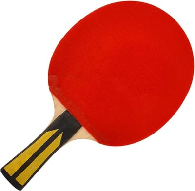Tafeltennisracket Set - Pingpongpeddel Batje - Training en Spel - Dubbelzijdig Anti-Rubber - 1 Stok - Rood Zwart