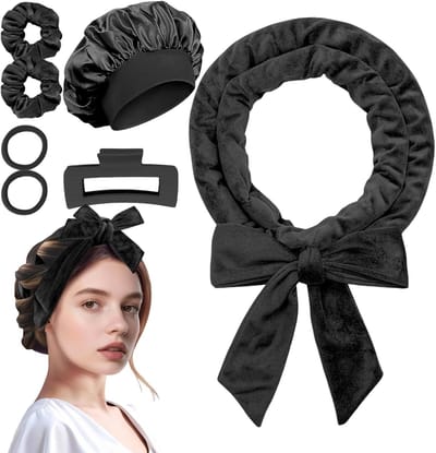 Set voor Heatless Krullen met Haarrollers, Bobbels, Clips en Slaapcap - Perfecte Droomgolven voor Lang Haar zonder Hitte