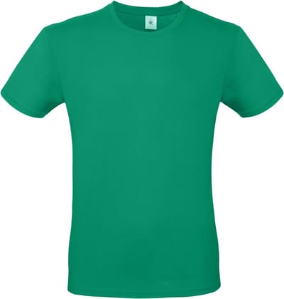 B&C Exact 150 Heren T-Shirt - Kelly green (Ierland) - Small - Korte Mouwen
