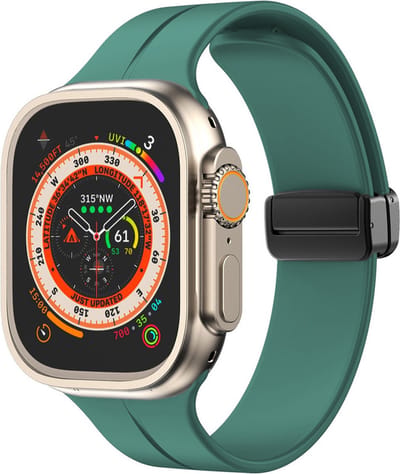 Siliconen bandje - geschikt voor Apple Watch 1/2/3/4/5/6/7/8/9/10/11/ SE (1,2,3) met maat 38 mm / 40 mm / 41 mm en 42 mm (Watch 10/11) - cactus