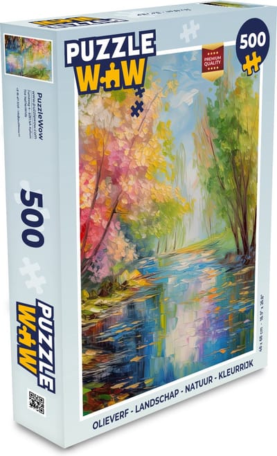 Puzzel Olieverf - Landschap - Natuur - Kleurrijk - Legpuzzel - Puzzel 500 stukjes