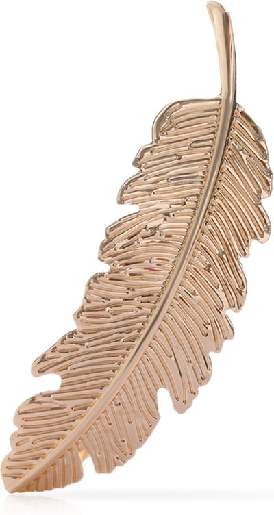 KELERINO. Haarspeld Haarclip Veer - Bronze