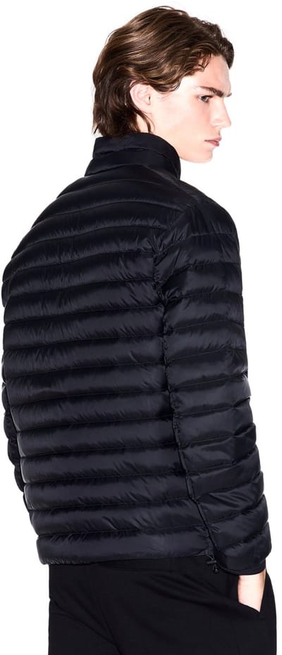 Printed Zip-Up Jacket with Front Pockets - Black