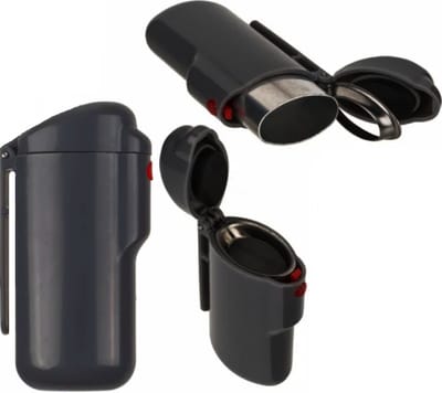 GEAR 3000® - Draagbare asbak - Portable ashtray - Pocket asbak - zwart