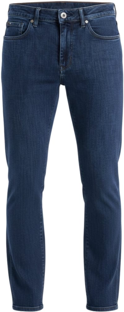 OMBRE Broek - Slim Fit - Katoen - Rits Indigo S