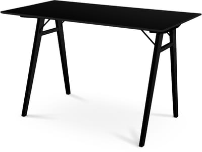 Artichok Rover houten bureau zwart - zwart houten onderstel - 120 x 60 cm