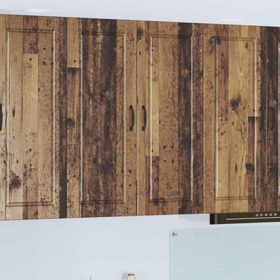 vidaXL - Wandkast - PORTO - Oudhout - 80 - x - 31 - x - 100 - cm - Bewerkt - hout