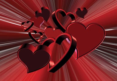 Fotobehang Red Heart Abstract | XL - 208cm x 146cm | 130g/m2 Vlies