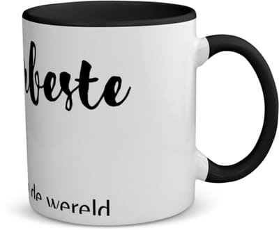 Akyol - voor de allerbeste oma van de wereld koffiemok - theemok - zwart - Oma - de beste oma - verjaardagscadeau - verjaardag - cadeau - cadeautje voor oma - oma artikelen - kado - geschenk - gift - 350 ML inhoud