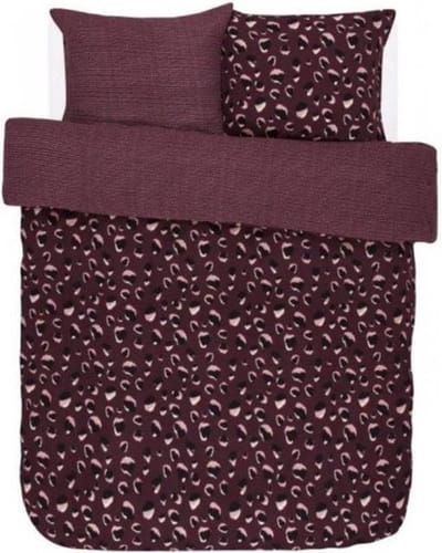 Essenza Madea Dekbedovertrek - Flanel - Eenpersoons - 140x200/220 cm - Burgundy