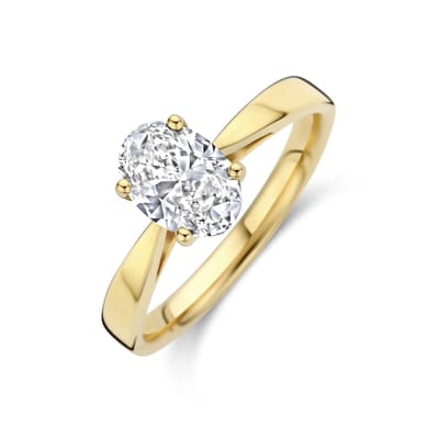 14K Geelgouden Ring met Lab Grown Diamant 1.00 ct 4035429 – H SI