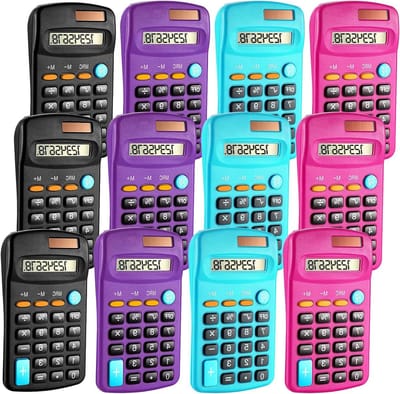 Mini Rekenmachines - Zakformaat Calculators - Studenten Kantoor - Dubbele Energiebron - Compact Ontwerp - Vier Kleuren