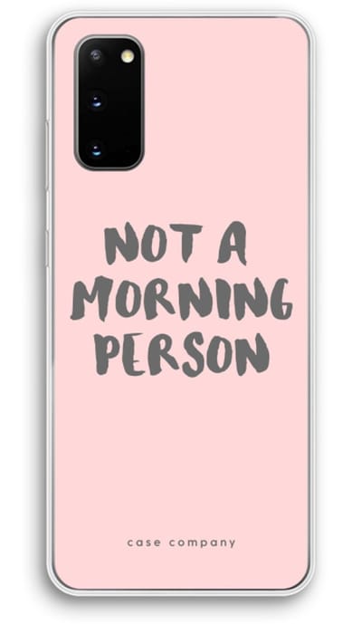 Case Company® - Hoesje geschikt voor Samsung Galaxy S20 hoesje - Morning person - Soft Cover Telefoonhoesje - Bescherming aan alle Kanten en Schermrand