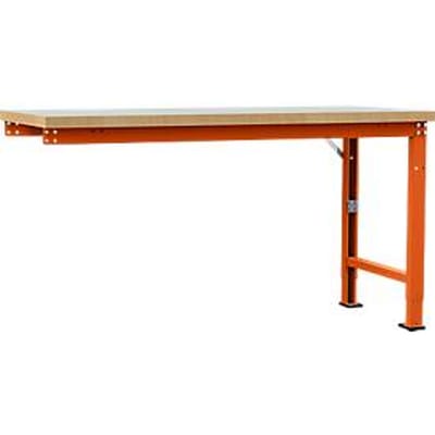 Manuflex aanbouw-werkbank Profi speciaal, tafelblad kunststof, 1750 x 700 mm, roodoranje