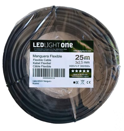 Kabel H05VV-F slang 3 x 2,5 mm - 25 m - 500 V - Ideaal voor Vaste en Mobiele Installaties