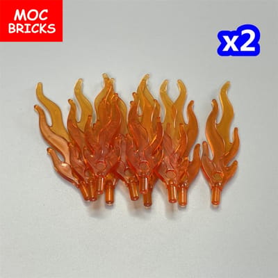 20 pièces Briques MOC Torche Flamme Feu avec Queue en Plume compatibles avec 85959 6126 64647 Blocs de Construction Jouets Cadeau Enfant brown