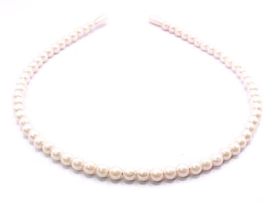 Diadeem met parel crèmekleur
