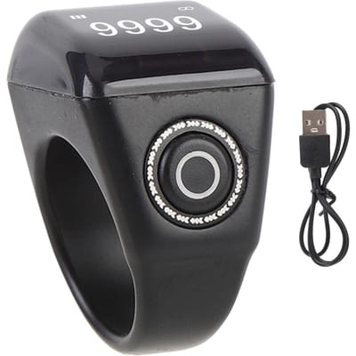 Compteur de doigts électronique intelligent IP67 étanche à la pluie rechargeable numérique Tasbih compteur de doigts pour 20mm / 0.8in