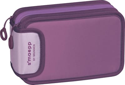 Etui Met Ritsen - Pennendoos - Schoolwerk - Innovatieve Stifthouder - 20x12.5x7.5 cm - Paars
