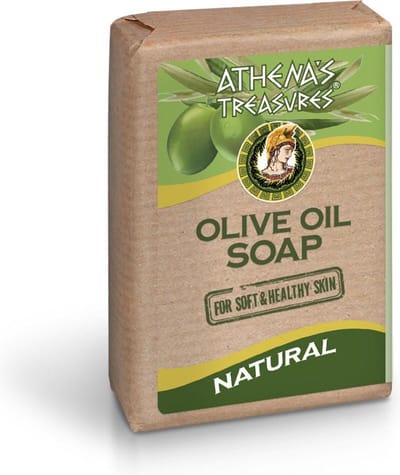Pharmaid Athena's Treasures Olijfolie Zeep Natural – 100% Pure Natuurlijke Verzorging voor Gezicht & Lichaam (100g) Olive Oil