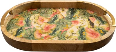 TS Collection - Dienblad Monstera mystery - 40x26x4 - Metaal & Epoxy - Exclusieve woonitems voor binnen - Handgemaakt - Unieke print - Designed by Lammie
