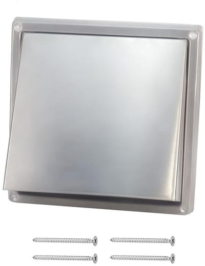 Dailygoods- Ventilatierooster 125 Mm - Roestvrij Staal - Terugstroomklep - Weersbescherming - Insectenbescherming - Duurzaam - Rooster