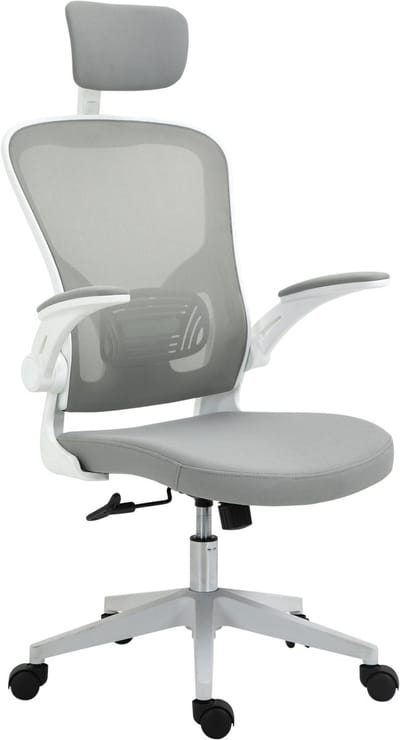 Vinsetto bureaustoel - ergonomisch - met dikke vulling - grijs