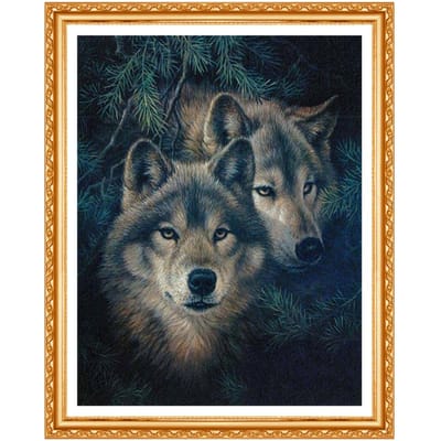 5D Diy Diamant Schilderij Ronde Diamant Borduur Dieren Wolf Diamant Ronde Diamant Schilderij 20X30CM gray