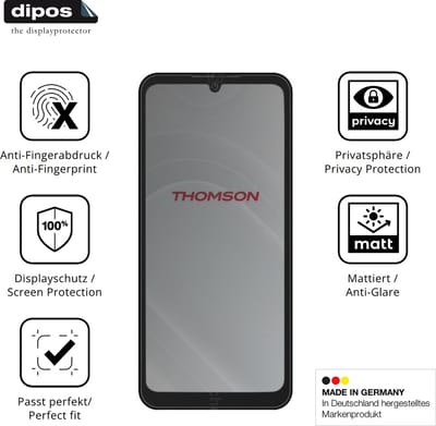dipos – Matte Privacy Screenprotector geschikt voor Thomson Origin 680 | Anti-Spy Beschermfolie