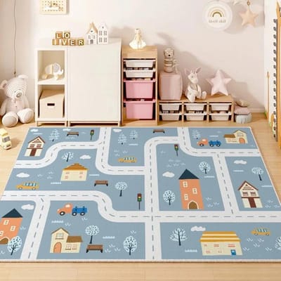 Kinderkamer Speelruimte Tapijt Woonkamer Slaapkamer Kinderen Autobaan Digitaal puzzelspelmat Baby speel kruipmat 120*160cm