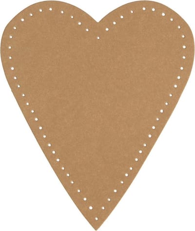 Hart, h: 12 cm, b: 10 cm, naturel, 4stuks, dikte 350 gr
