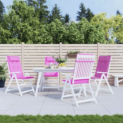 vidaXL - Stoelkussens - 4 - st - hoge - rug - oxford - stof - roze