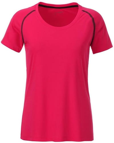 James and Nicholson Dames/Dames Sport T-Shirt (Helder Roze/Titaan)